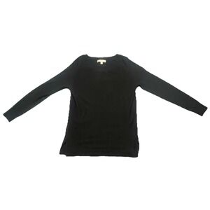 Banana Republic Black Extra Fine Merino Wool Women's Pullover Knit Sweater Small